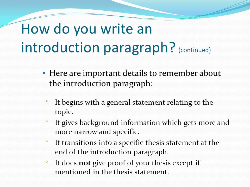 How to write an introduction for a research paper powerpoint elementary
